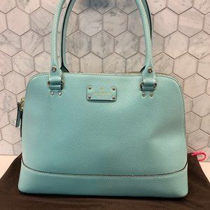 Kate Spade Mint/Aqua Large Dome Leather Satchel